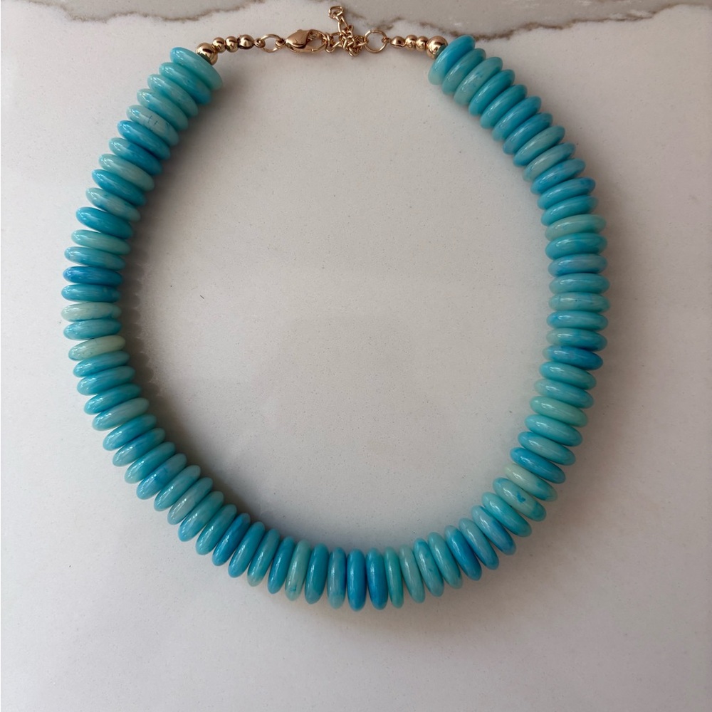 Elegant Blue Beaded Necklace
